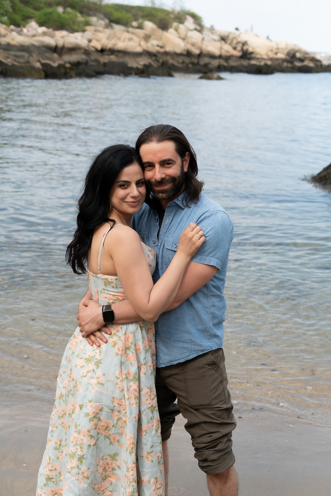 Ken and Emily relaxing together on the beach