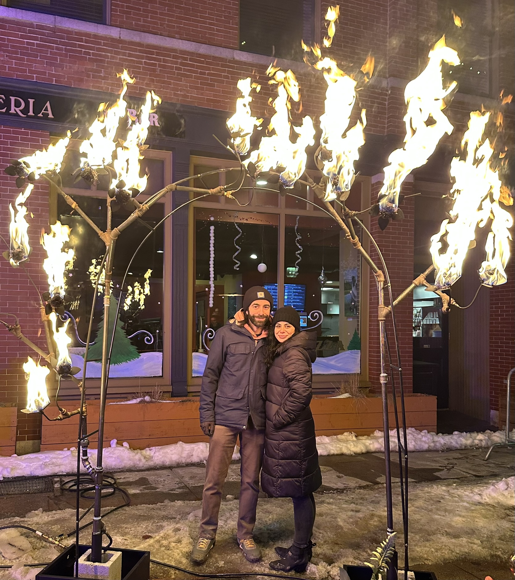 Ken and Emily together at Lowell Winterfest